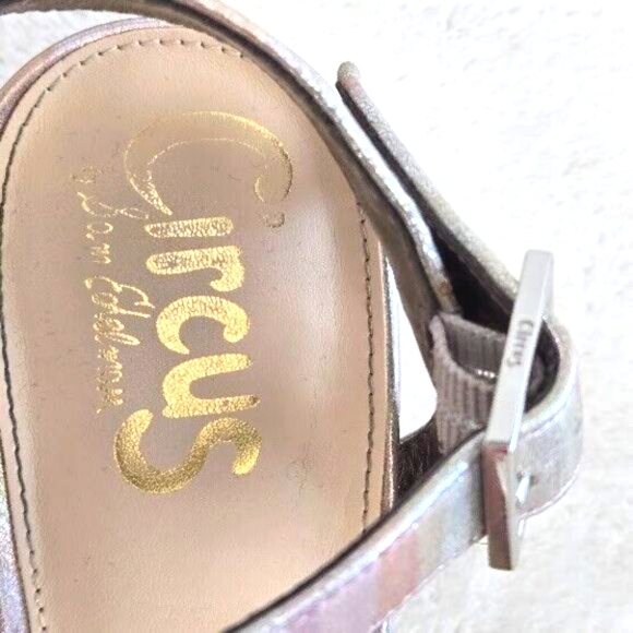 CIRCUS by SAM EDELMAN METALLIC MULTICOLOR FORMAL DRESSY ANKLE STRAP SANDALS SZ 8 - Picture 10 of 10